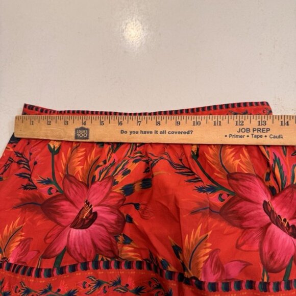 Farm Rio Long Multicolored Red  Women's Skirt Boho Festival - Picture 8 of 11